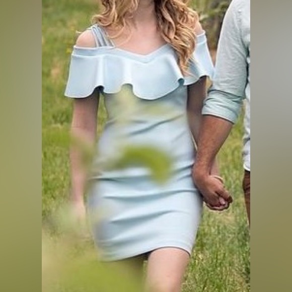 Guess baby blue ruffle top dress - Picture 4 of 5